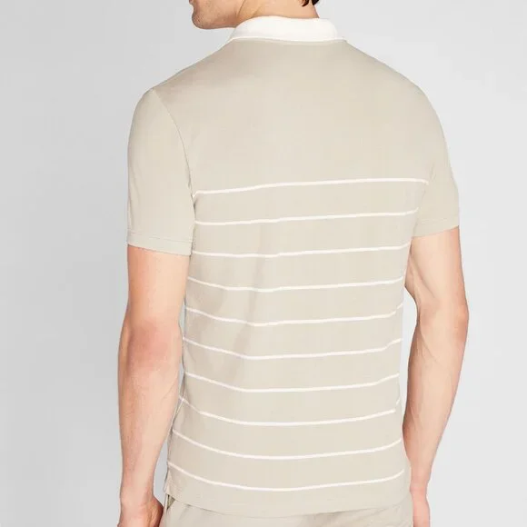 Colorblock Polo - New With Tags - NEVER WORN - Tan Multi
